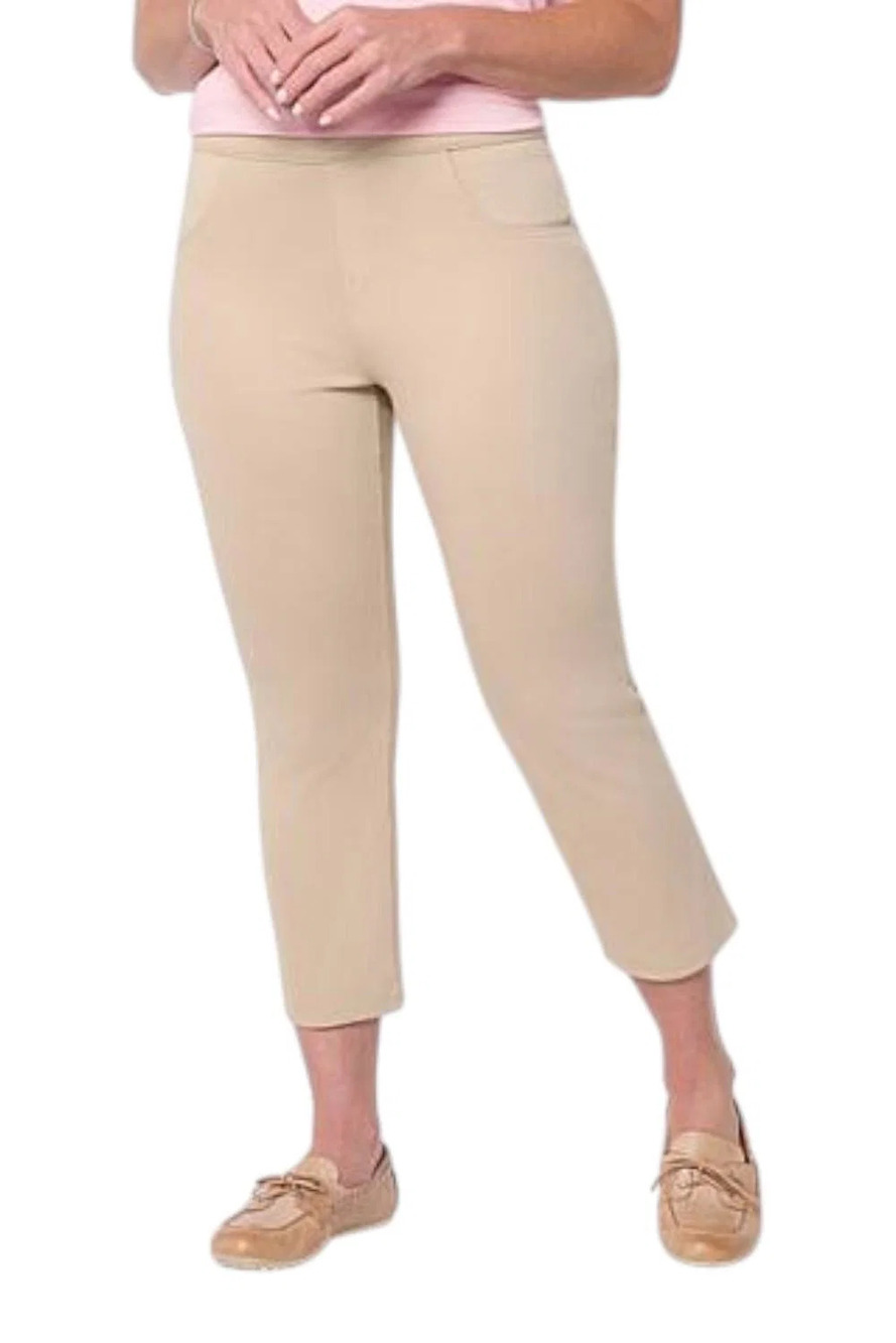 HUE Women's Classic Denim Capri Pant Mocha - Regular